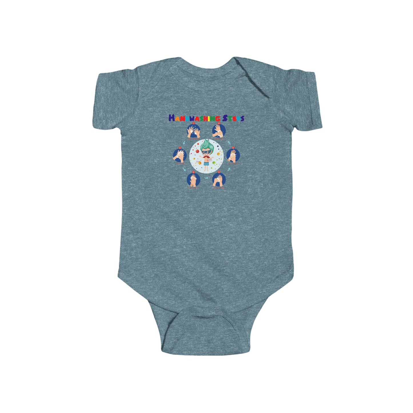 Infant Bodysuit - Super kiddo how to wash hand properly - [[{"value":"Wonderwear Kid"}]]