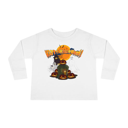 Toddler Long Sleeve Tee - Happy holloween - cemetery - [[{"value":"Wonderwear Kid"}]]