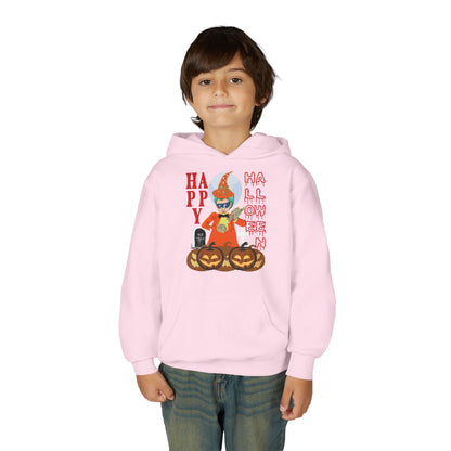 Youth Heavy Blend Hooded Sweatshirt - Holloween design by super kiddo Printify