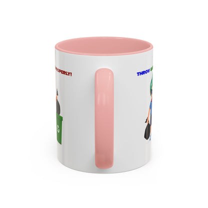 Accent Coffee Mug - Super kiddo taking trash out - [[{"value":"Wonderwear Kid"}]]