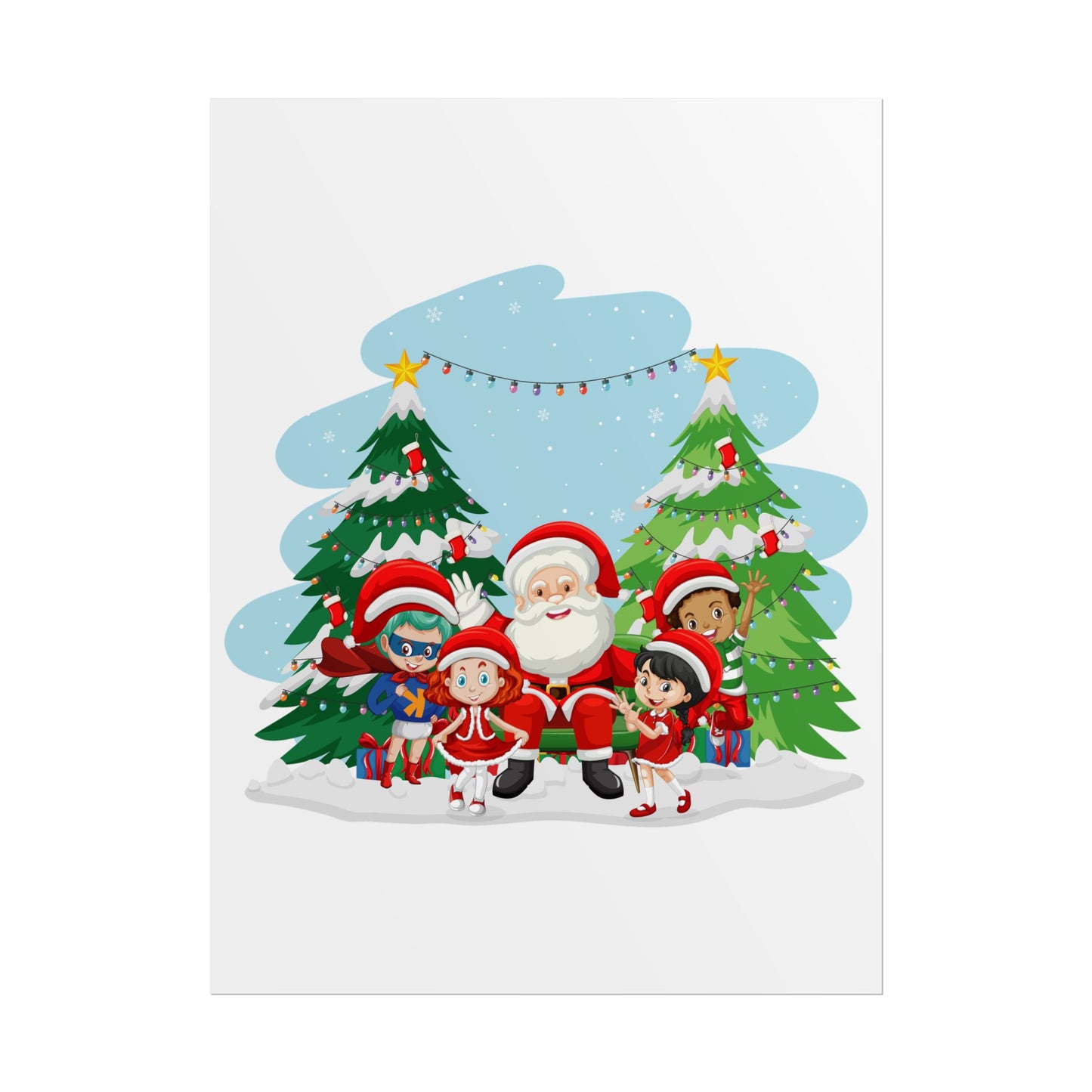 Rolled Posters - Super kiddo with santa claus - [[{"value":"Wonderwear Kid"}]]