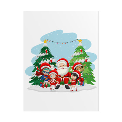 Rolled Posters - Super kiddo with santa claus - [[{"value":"Wonderwear Kid"}]]