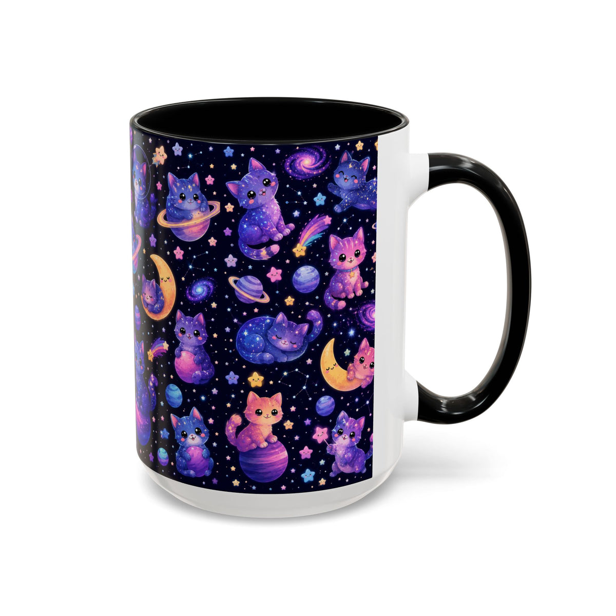 Accent Coffee Mug (11/15 oz) - Galaxy cats