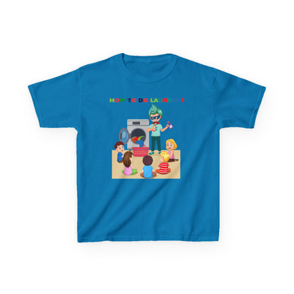Kids Heavy Cotton™ Tee - super kiddo teaching laundry - [[{"value":"Wonderwear Kid"}]]