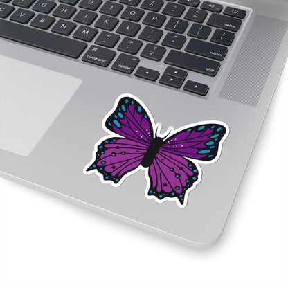 Kiss-Cut Stickers- Blue and Purple Butterfly Printify