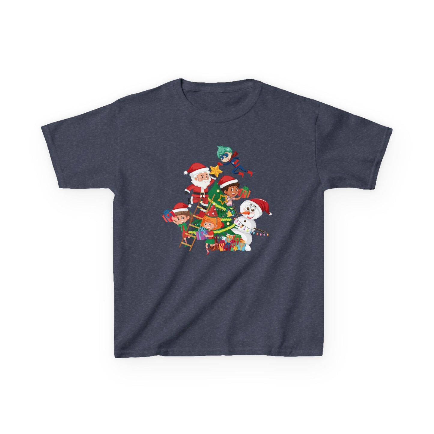 Kids Heavy Cotton™ Tee - Super kiddo making christmas tree - [[{"value":"Wonderwear Kid"}]]