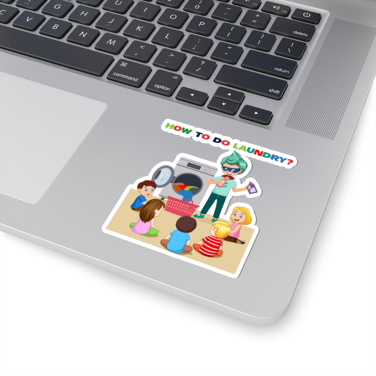 Kiss-Cut Stickers - super kiddo teaching laundry - [[{"value":"Wonderwear Kid"}]]