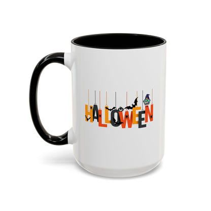 Accent Coffee Mug - Holloween hanging letters Printify