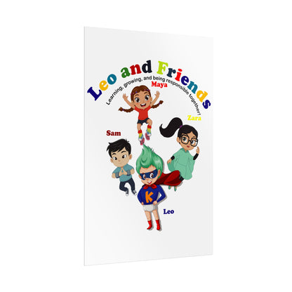 Rolled Posters - Leo & Friends - Learning and growing - [[{"value":"Wonderwear Kid"}]]
