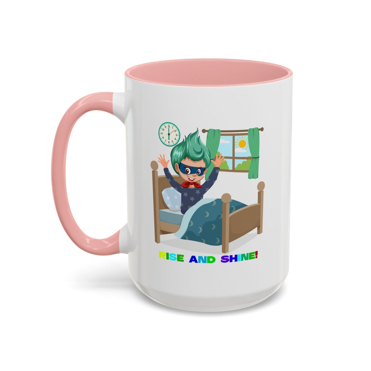 Accent Coffee Mug - Super kiddo teaches us to wake up early