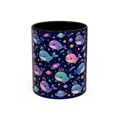 Accent Coffee Mug  (11/15 oz) - Cosmic Whale Adventure