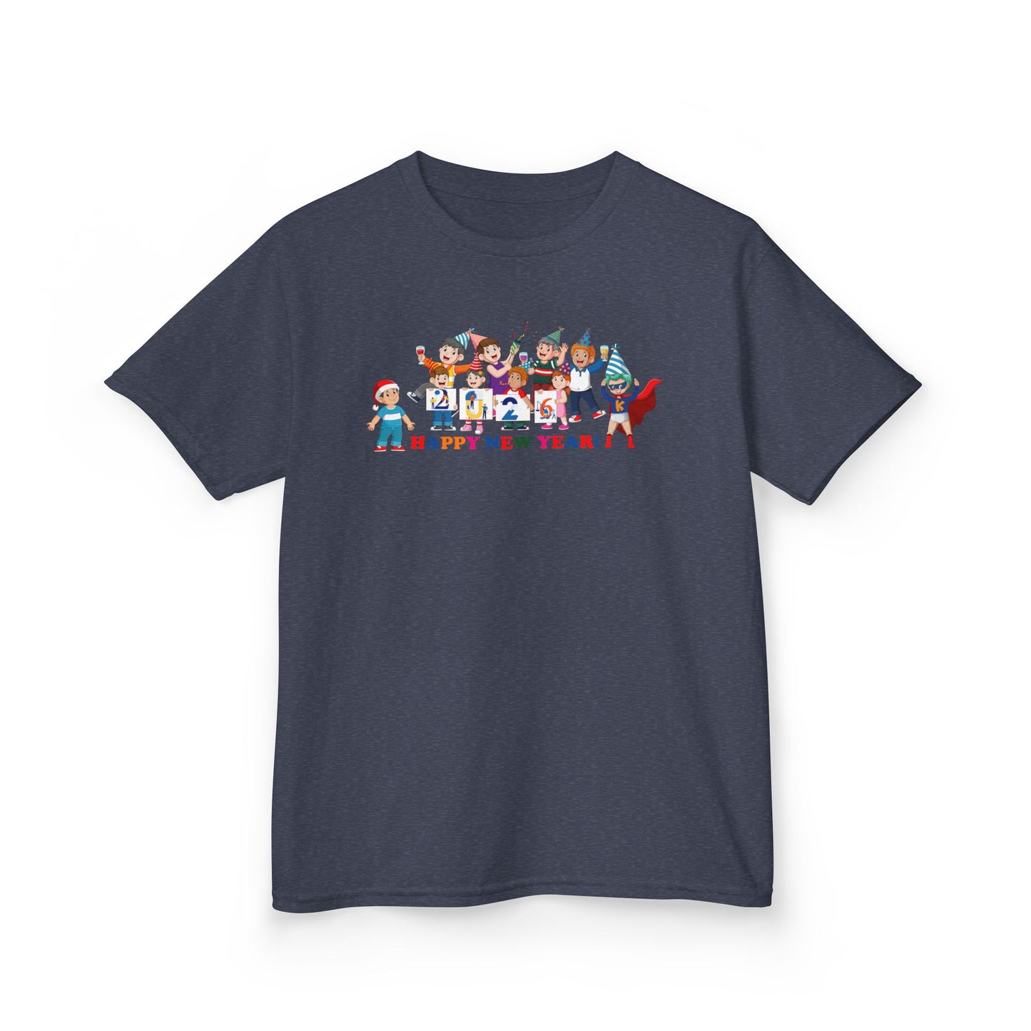 Kids Heavy Cotton™ Tee - Happy new year from super kiddo - [[{"value":"Wonderwear Kid"}]]