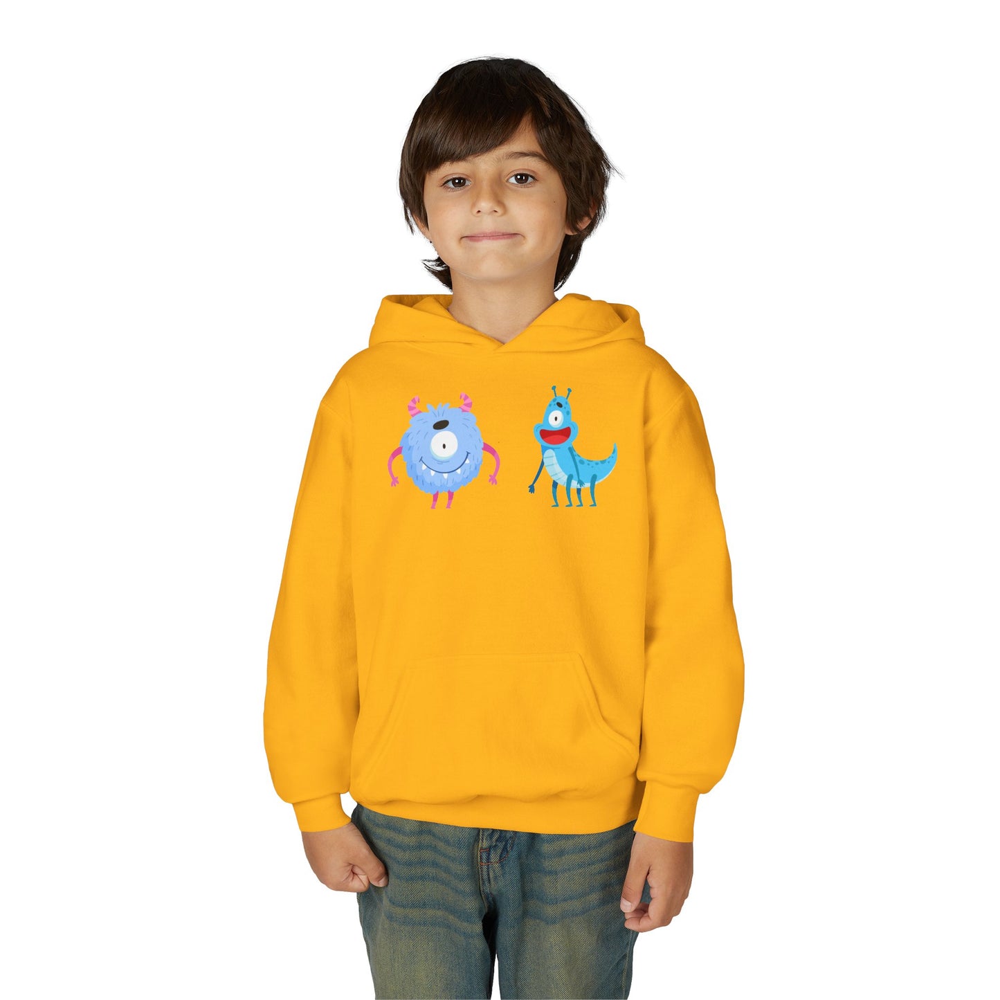 Youth Heavy Blend Hooded Sweatshirt -  One eyed monster
