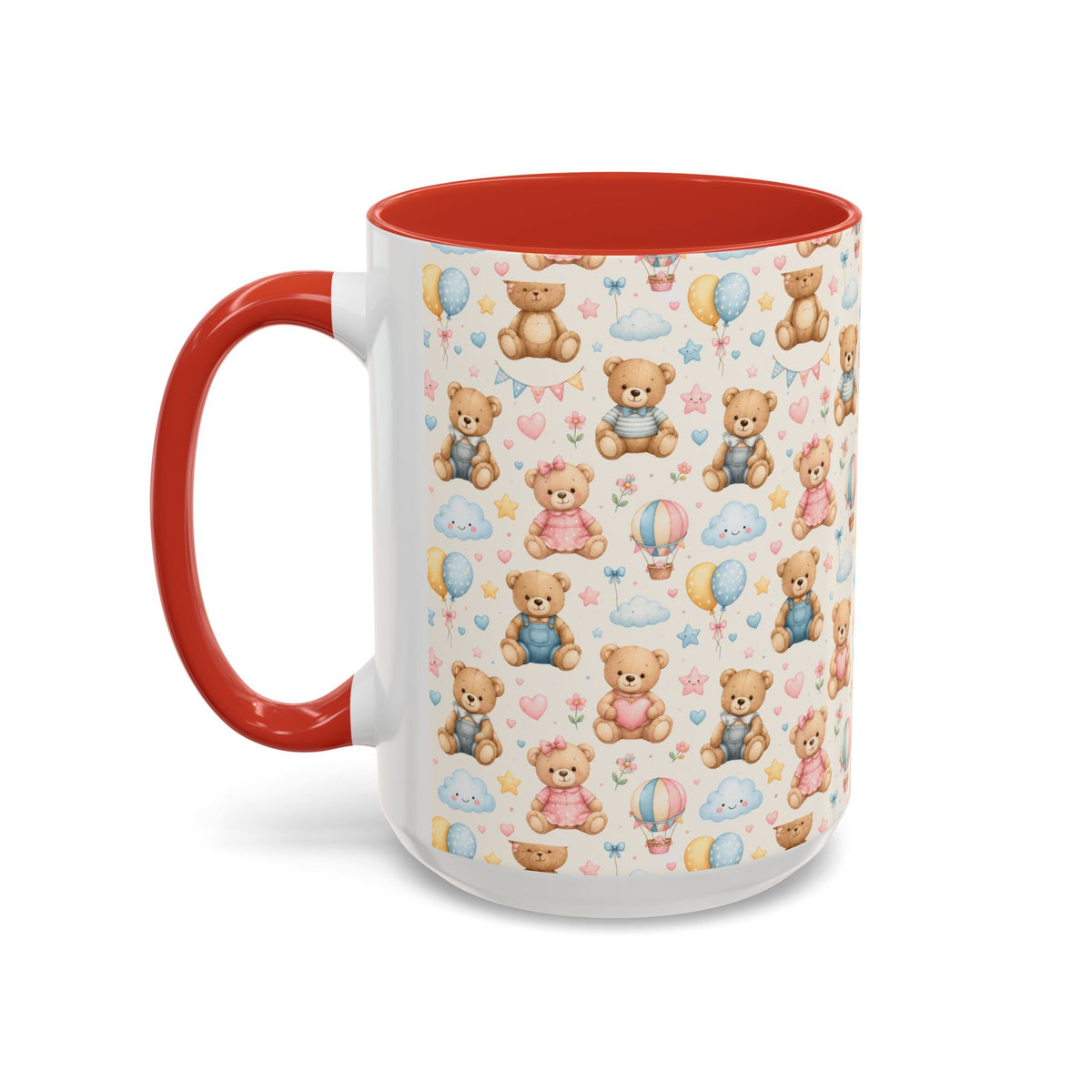 Accent Coffee Mug  (11/15 oz) - Pastel Teddy Bear Nursery