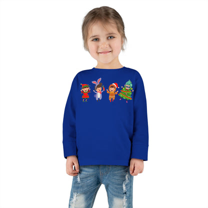 Toddler Long Sleeve Tee - Super kiddo in christmas tree attire - [[{"value":"Wonderwear Kid"}]]