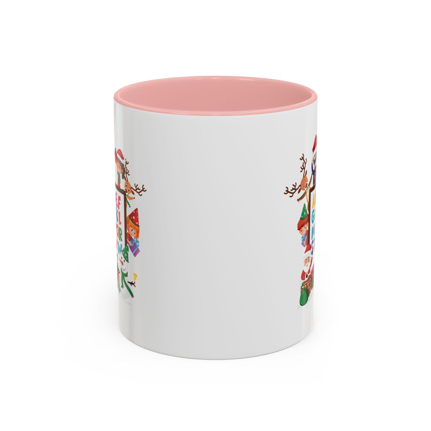 Accent Coffee Mug - Christmas alphabet with super kiddo