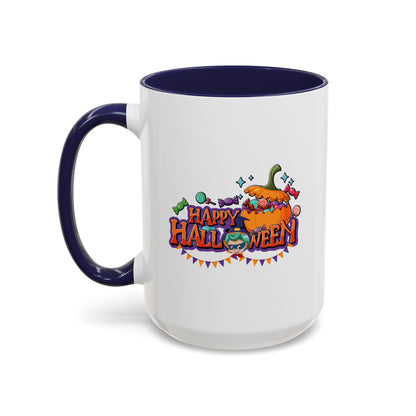 Accent Coffee Mug - Happy halloween banner Printify