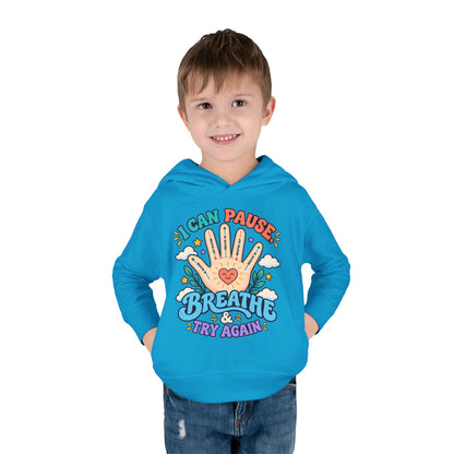 Toddler Hoodie — Pause, Breathe, Try Again Hand Guide