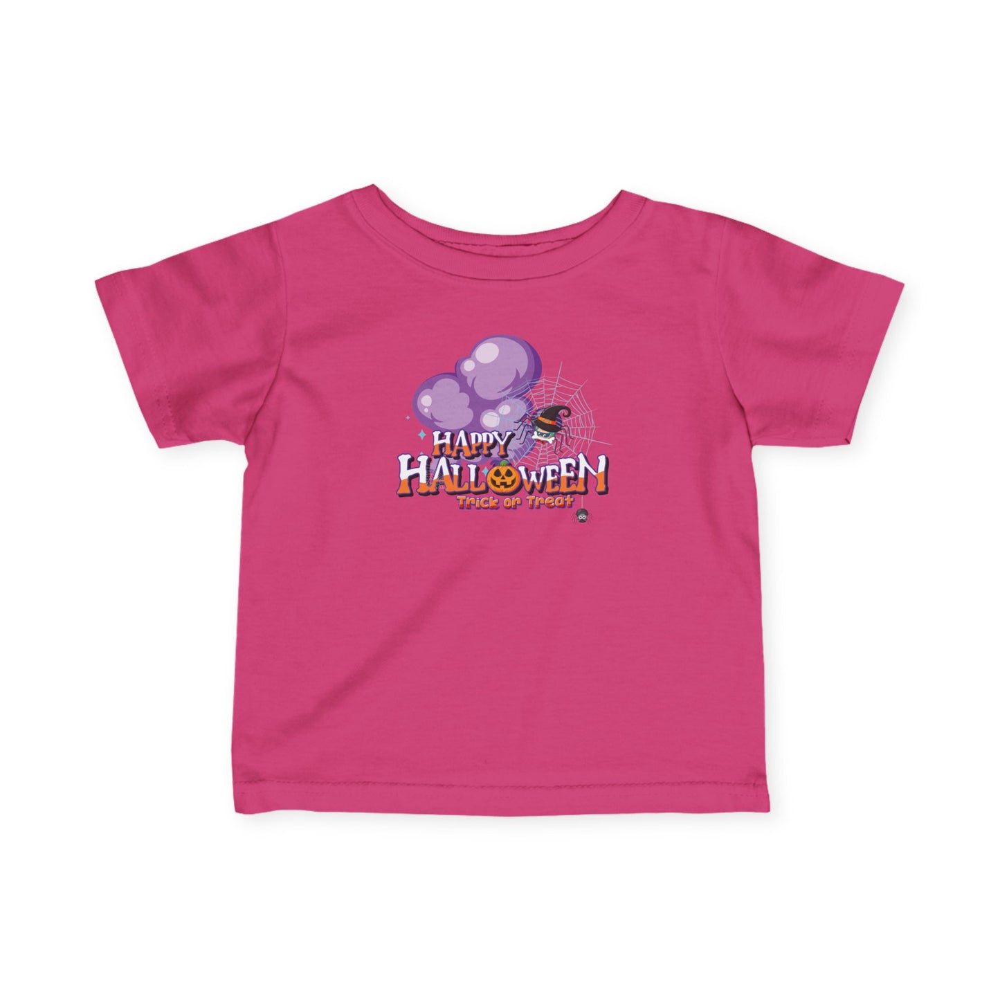 Infant Fine Jersey Tee - Happy holloween - spider kiddo