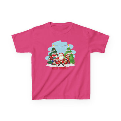 Kids Heavy Cotton™ Tee - Super kiddo with santa claus Merry christmas - [[{"value":"Wonderwear Kid"}]]