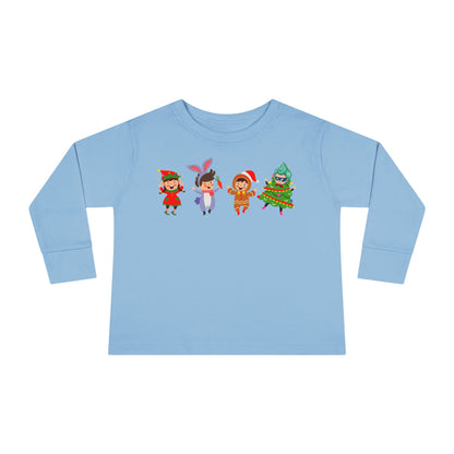 Toddler Long Sleeve Tee - Super kiddo in christmas tree attire - [[{"value":"Wonderwear Kid"}]]