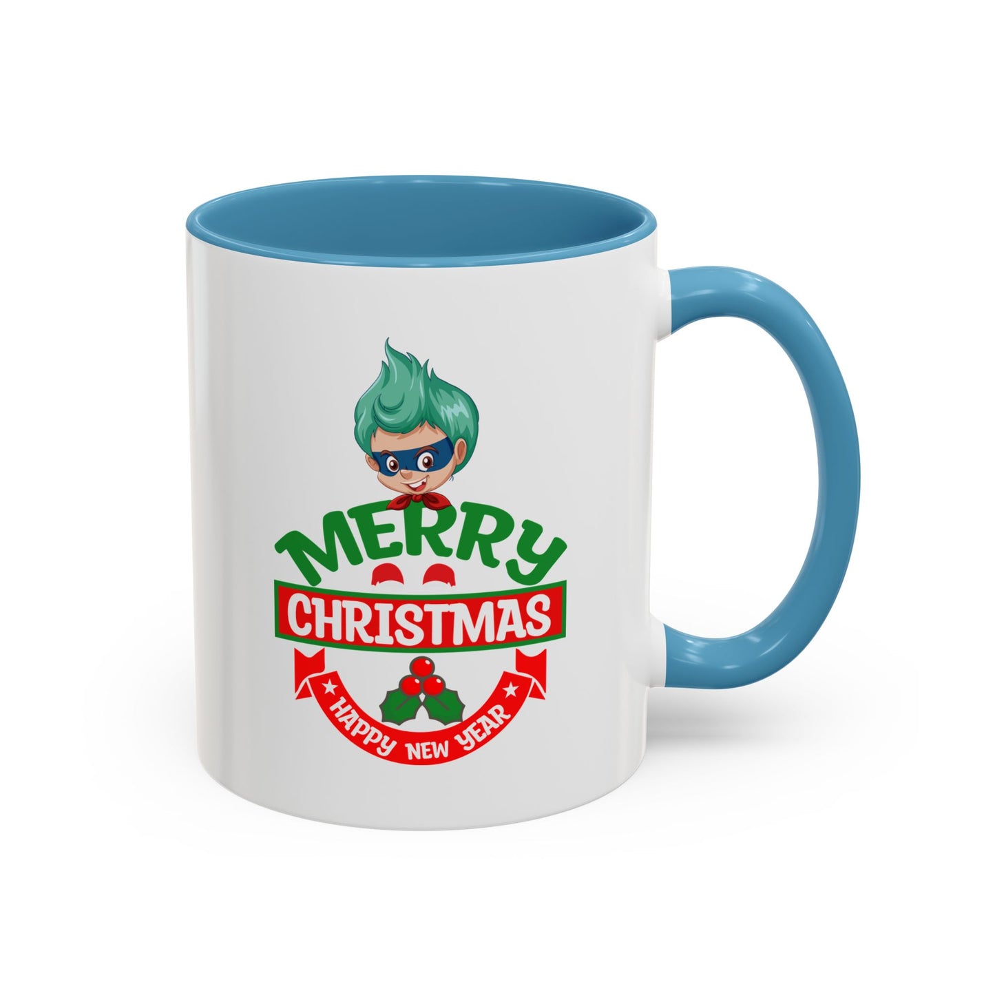 Accent Coffee Mug - Merry chridtmas from super kiddo