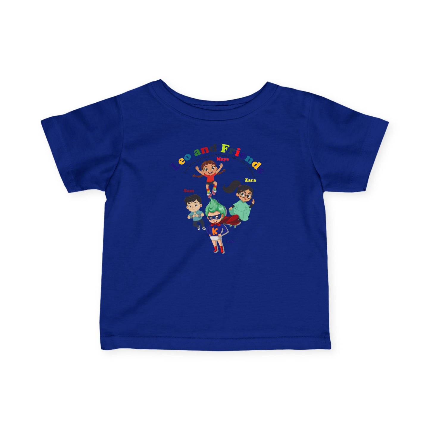 Infant Fine Jersey Tee - Leo & Friends - Learning and growing