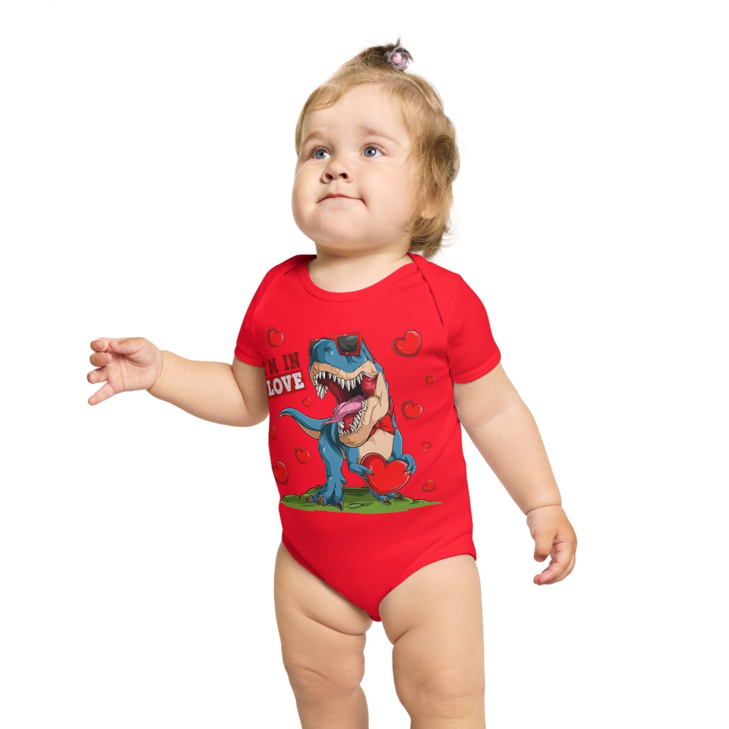 Infant Fine Jersey Bodysuit - Valentines -  Dinosaur - [[{"value":"Wonderwear Kid"}]]