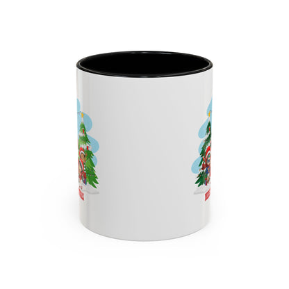 Accent Coffee Mug - Super kiddo with santa claus Merry christmas - [[{"value":"Wonderwear Kid"}]]