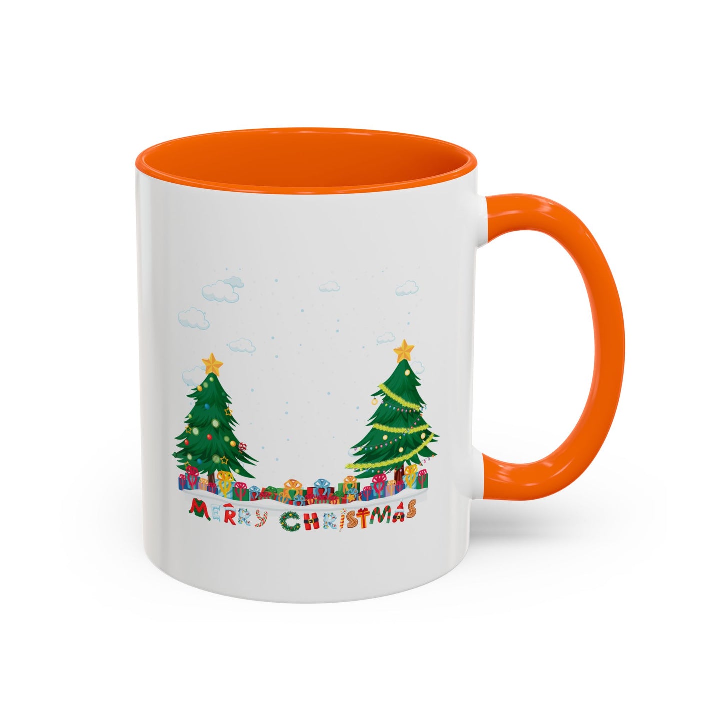 Accent Coffee Mug - Christmas and snowing