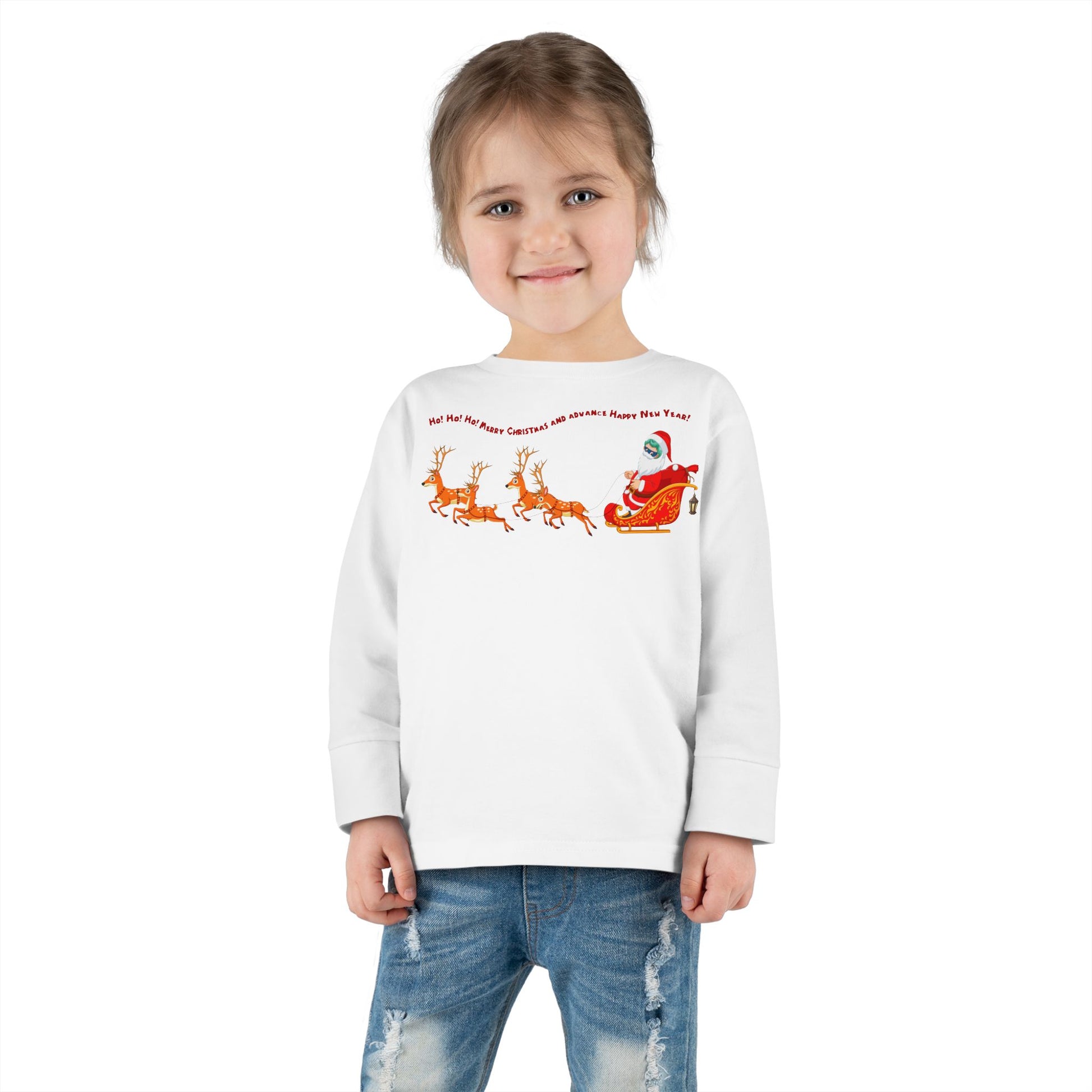 Toddler Long Sleeve Tee - Santa kiddo - [[{"value":"Wonderwear Kid"}]]
