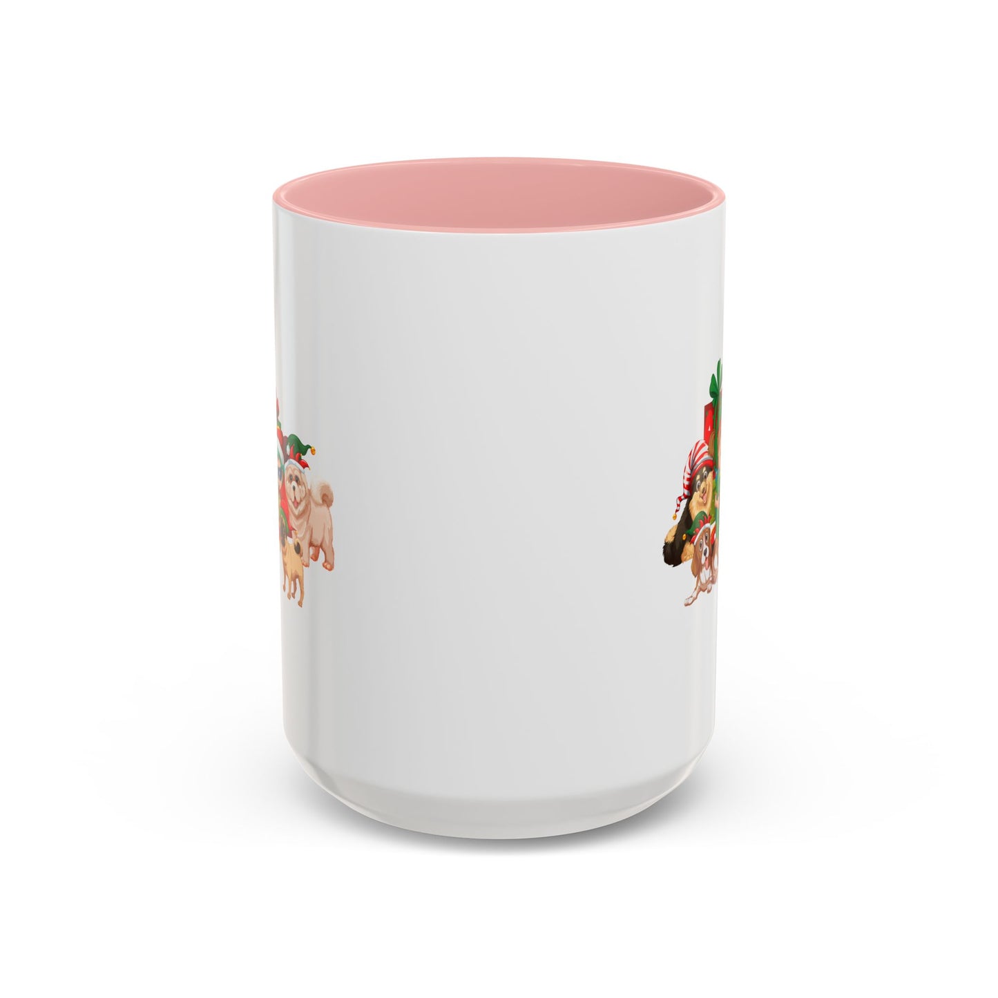 Accent Coffee Mug - Christmas with super kiddo pet friends without text