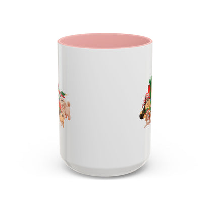 Accent Coffee Mug - Christmas with super kiddo pet friends without text - [[{"value":"Wonderwear Kid"}]]