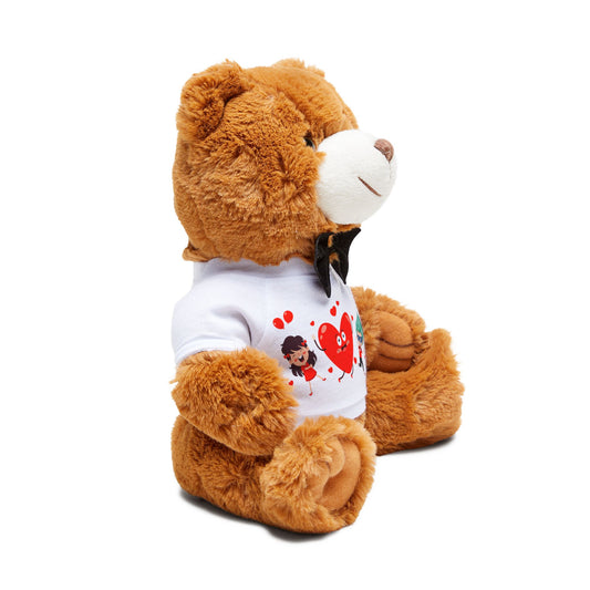 Teddy Bear with T-Shirt - Valentines - Super kiddo and friend - [[{"value":"Wonderwear Kid"}]]