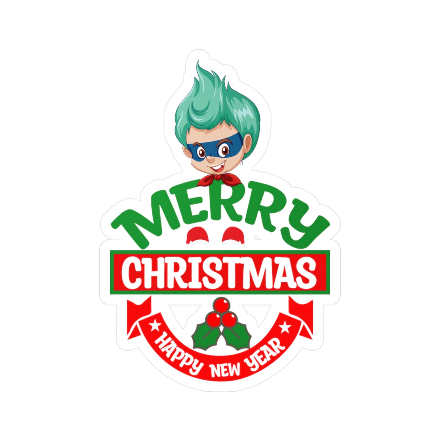 Christmas Kiss-Cut Vinyl Decals – Merry chridtmas from super kiddo - [[{"value":"Wonderwear Kid"}]]