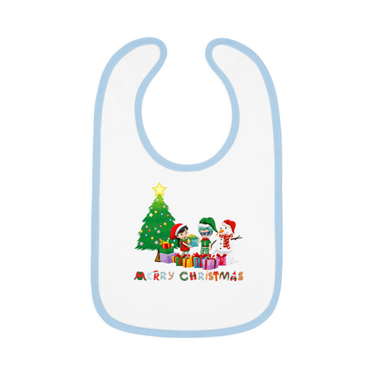Baby Bib - Super kiddo preparing gifts - [[{"value":"Wonderwear Kid"}]]