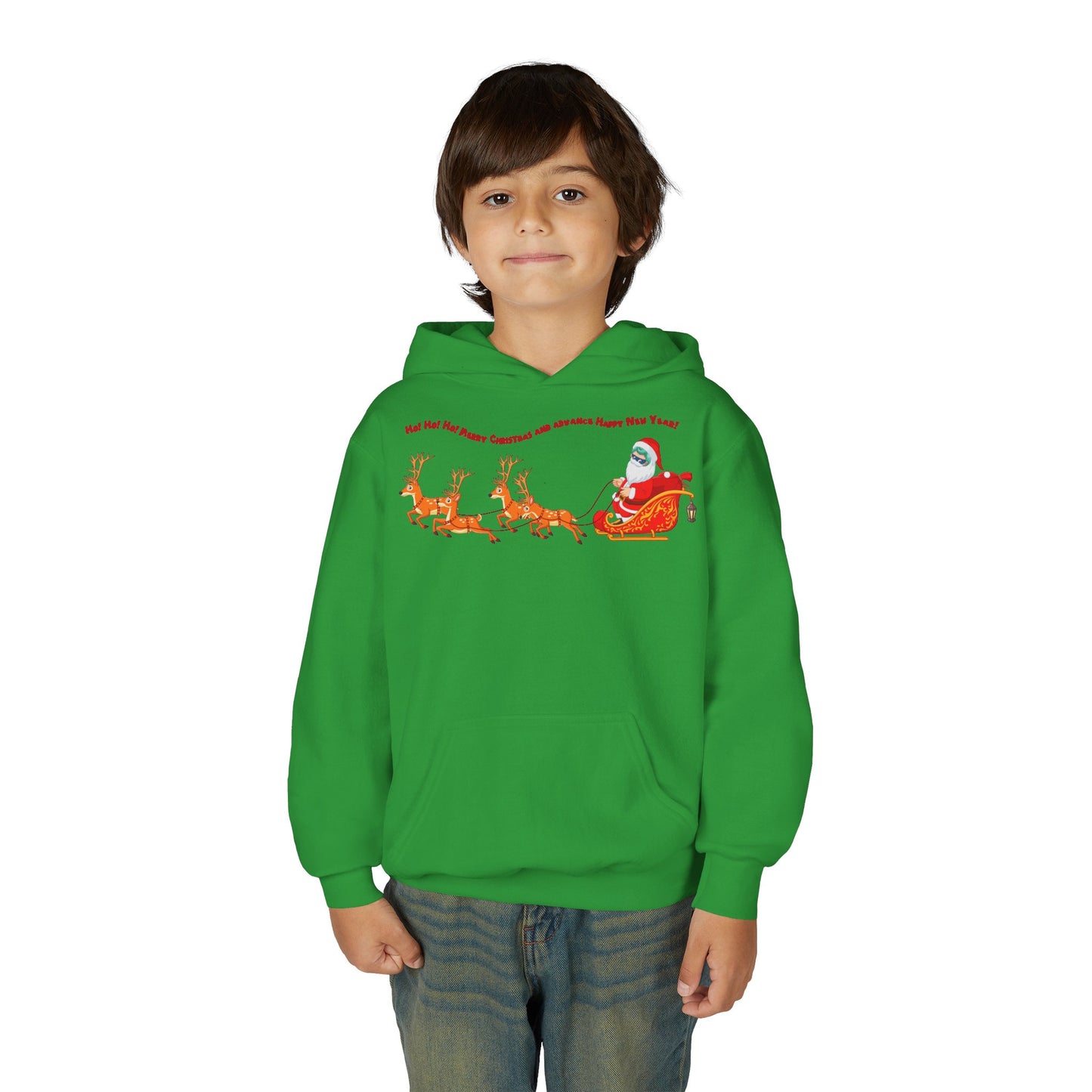 Youth Heavy Blend Hooded Sweatshirt - Santa kiddo - [[{"value":"Wonderwear Kid"}]]