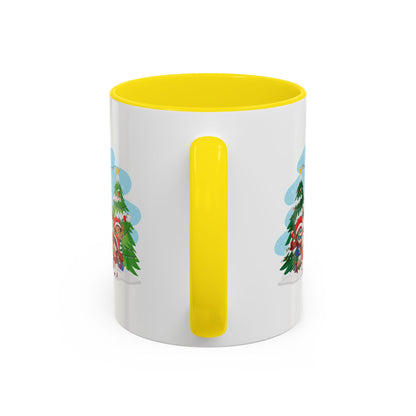 Accent Coffee Mug - Super kiddo with santa claus - [[{"value":"Wonderwear Kid"}]]