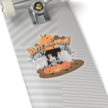 Kiss-Cut Stickers - Super kiddo with ghost - [[{"value":"Wonderwear Kid"}]]