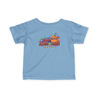 Infant Fine Jersey Tee - Happy halloween banner Printify