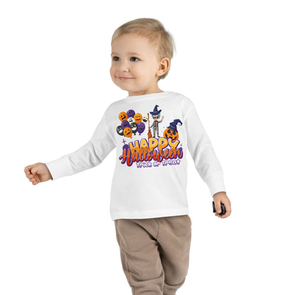Toddler Long Sleeve Tee - Happy halloween trick or treat - [[{"value":"Wonderwear Kid"}]]