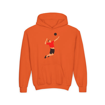 Youth Heavy Blend Hooded Sweatshirt - Volleyball Printify