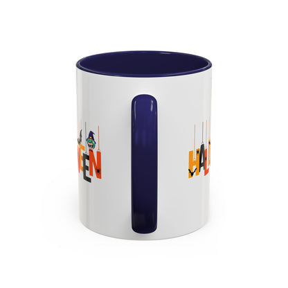 Accent Coffee Mug - Holloween hanging letters Printify