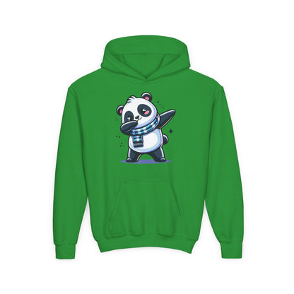 Youth Heavy Blend Hooded Sweatshirt - Panda dabbing dance Printify