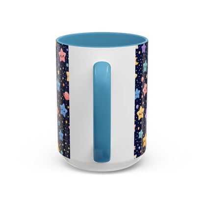 Accent Coffee Mug  (11/15 oz) - Kawaii Pastel Cosmic Night