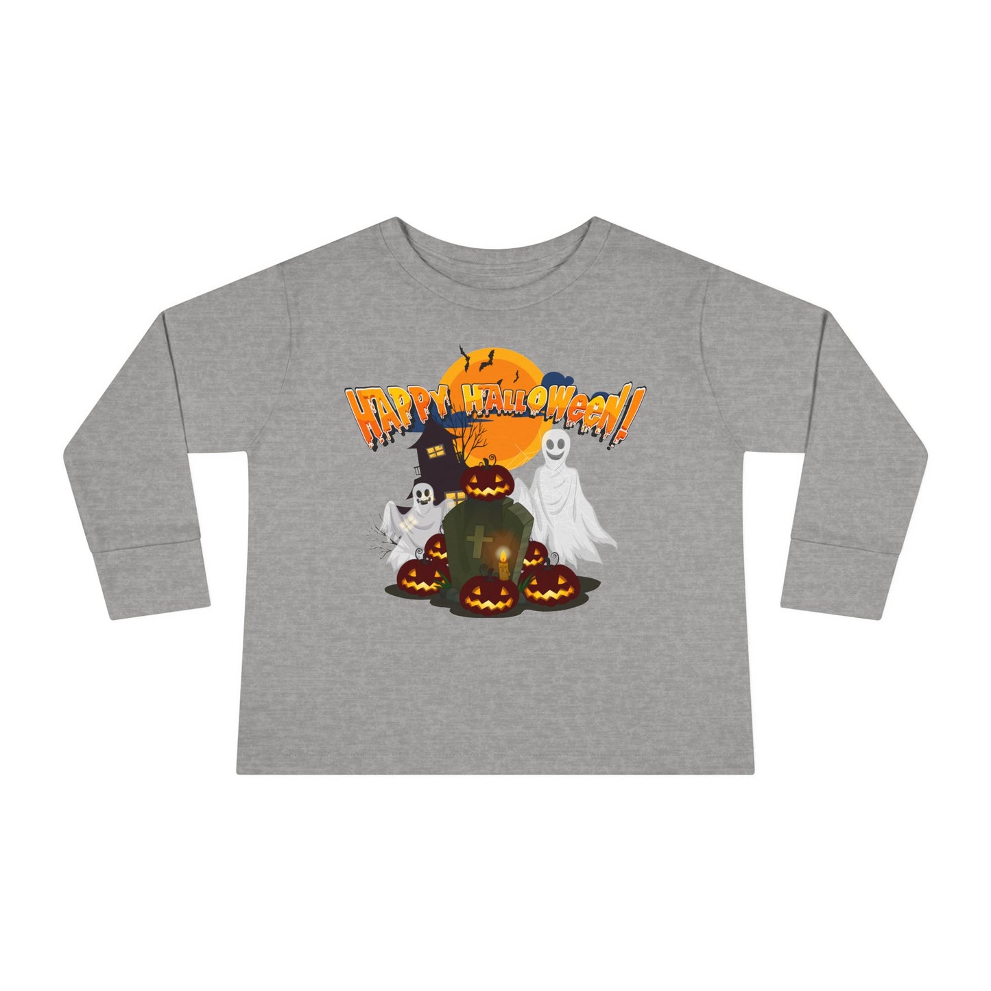 Toddler Long Sleeve Tee - Happy holloween - cemetery - [[{"value":"Wonderwear Kid"}]]