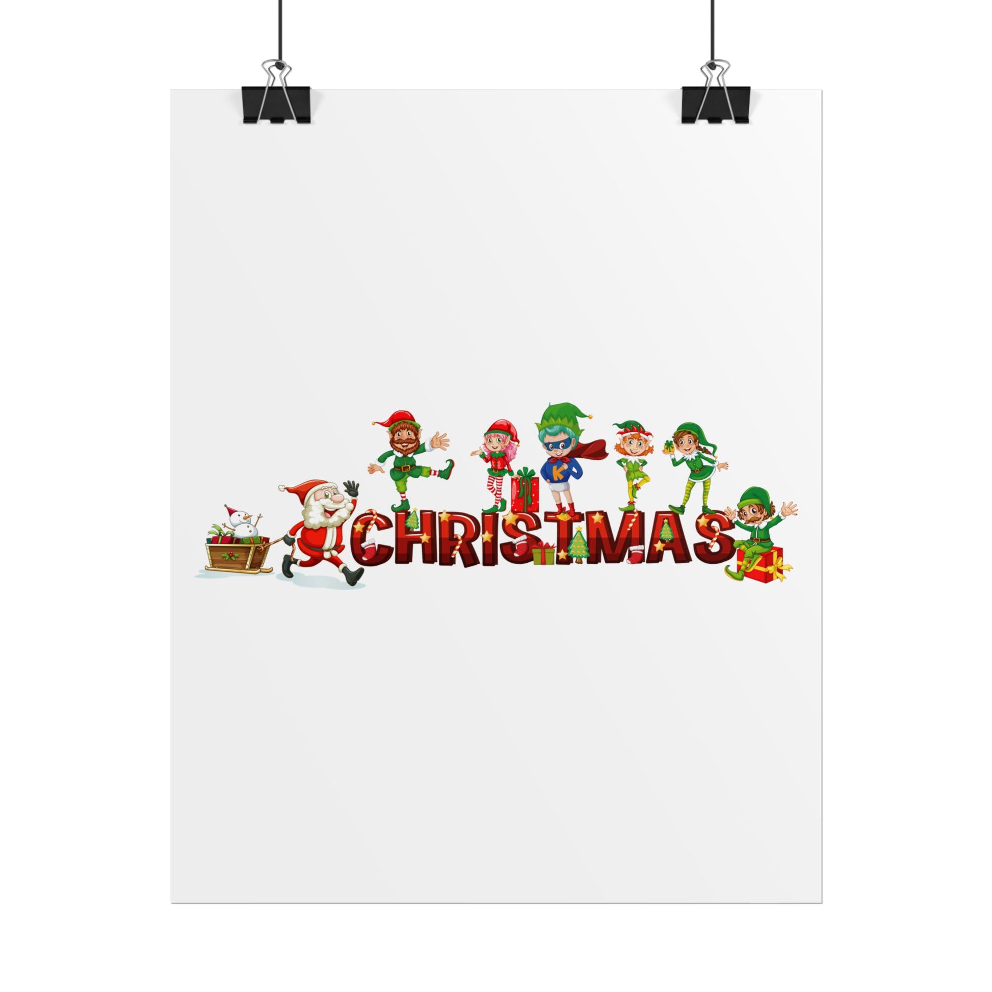 Rolled Posters - Christmas with santa claus and friends - [[{"value":"Wonderwear Kid"}]]