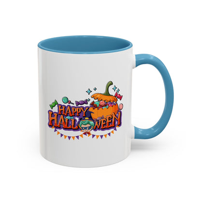 Accent Coffee Mug - Happy halloween banner Printify