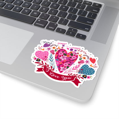 Kiss-Cut Vinyl Decals - I love you Printify