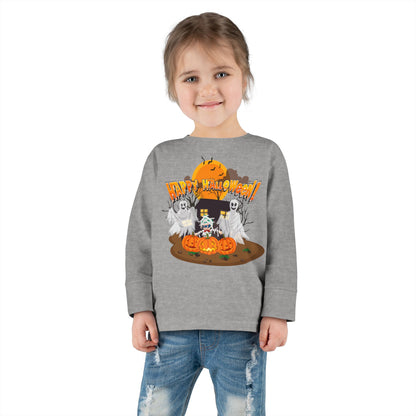 Toddler Long Sleeve Tee - Super kiddo with ghost - [[{"value":"Wonderwear Kid"}]]
